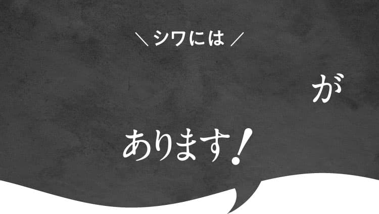 ＼シワには／ ２種類のタイプがあります!
