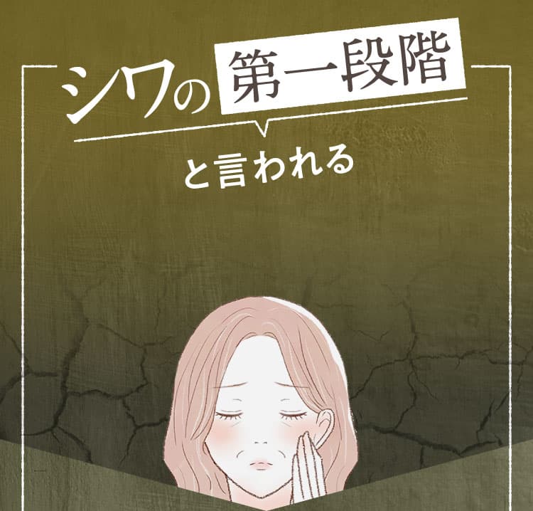 シワの第一段階と言われる